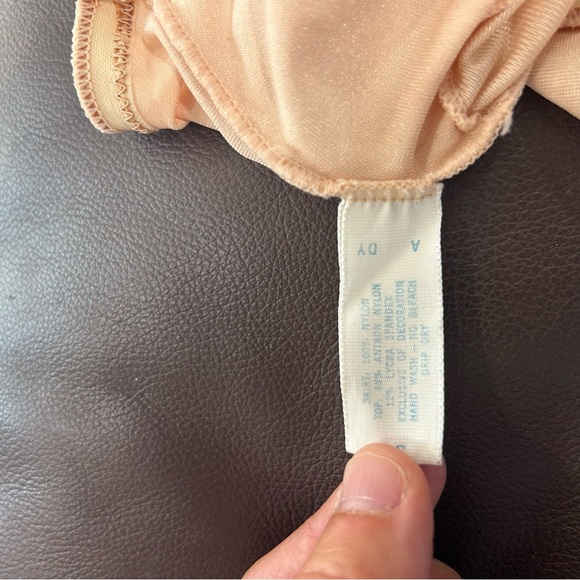 Vintage Kayser Long Slip Top Is Mesh Beige Size 36 - Picture 6 of 6